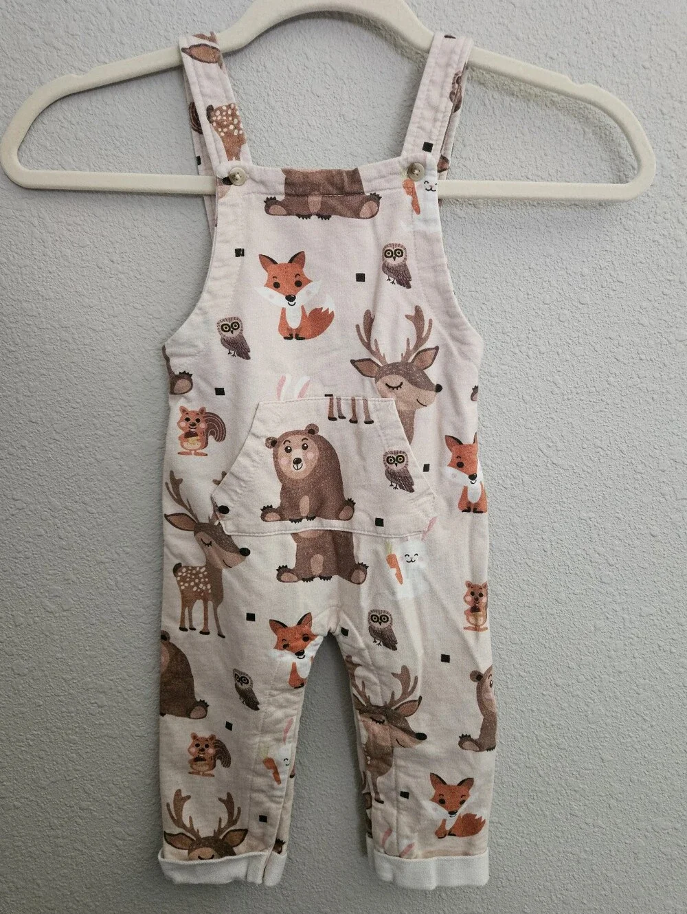 Peppy Mini 18 Month Toddler Woodland Animals Overalls